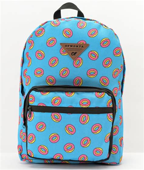 Odd Future Donut All Over Print Blue Backpack .